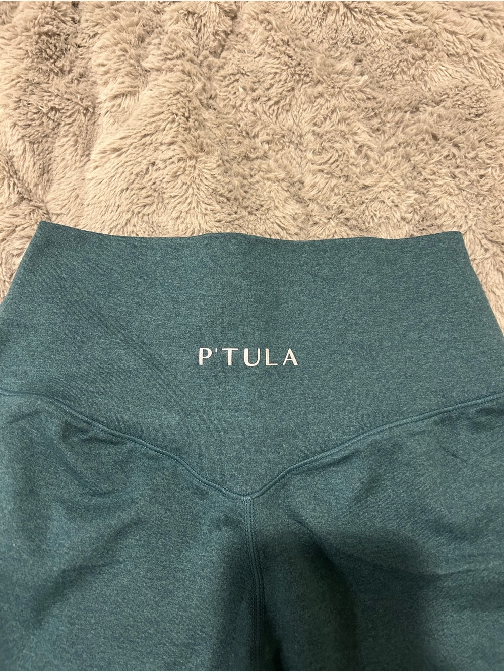 P'tula Sculpting High-Rise Leggings in Deep Teal - Picture 5 of 5